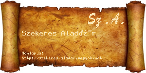 Szekeres Aladár névjegykártya